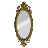 OVAL GILT FRAME C. 1850 MIRROR, 61' X 27'
