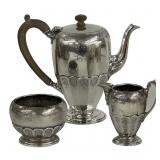 3 PC. ENGLISH STERLING SILV COFFEE SET BY CRIGHTON