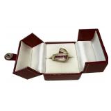 14KT YELLOW GOLD DIAMOND & RUBY RING, APPROX.