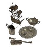 GROUP OF .800 FINE CONTINENTAL SILVER SOUVENIRS