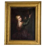 OIL / CANVAS  19THC. AMERICAN 'PANDORA'  UNSIGNED