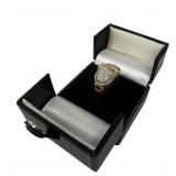 18KT YELLOW GOLD AND DIAMOND RING W/ RUBY ACCENTS