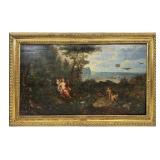 OIL/ PANEL JAN BRUEGEL 'ALLEGORY OF WATER & AIR'