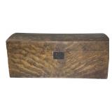 19THC. SMOKE GRAINED DOME TOP BOX, AMERICAN