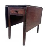 EARLY 19THC. RED PAINTED DROPLEAF TABLE WITH ONE