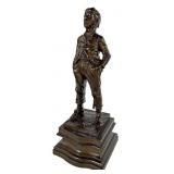 BRONZE 'WHISTLER BOY' MARKED A NOTRE CAMARADE