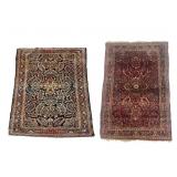 PERSIAN AREA RUG DATED 1947,  73' X 57' & SAROUK