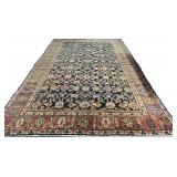 SEMI ANTIQUE MAHAL W/ BLUE FIELD & NICE PILE