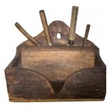 WALL HANGING BOX WITH KNIFE SLOTS