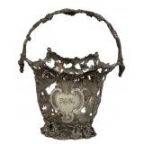 19THC. ENGLISH STERLING SILVER CONFITURE BASKET