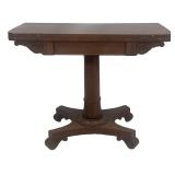 WILLIAM IV CLASSICAL SCROLL FOOT CARD TABLE