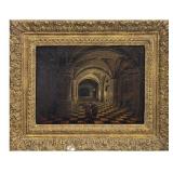 OIL / PANEL OLD MASTER THE LIBERATION OF ST PETER