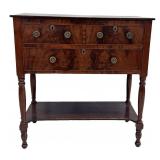 FEDERAL MAHOGANY 3 DRAWER SERVER OVER OPEN