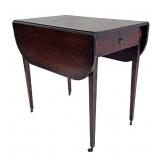 EDWARDIAN PEMBROKE TABLE WITH PAINTED DECORATION