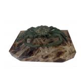 BRONZE CRAB INK WELL 8 1/4' X 5 1/2'