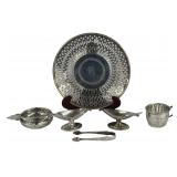 STERLING PIERCE WORK PLATE WITH PORRINGER, CUP,