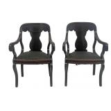 PR OF FEDERAL SABER LEG ARM CHAIRS