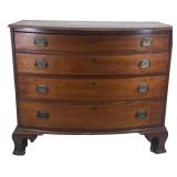 EXC. BOW FRONT CHEST ON SHAPED BRACKET FEET