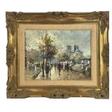 OIL / CANVAS, ANTOINE BLANCHARD 'NOTRE DAME LES