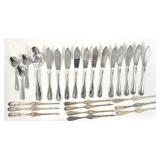 .800 FINE SILVER INC. 12 FISH KNIVES, 10 LOBSTER