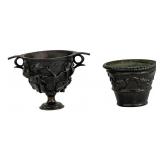 2 BRONZE POTS,1 TIFFANY STUDIOS 'FROM THE ANTIQUE'