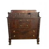 AMERICAN CLASSICALLY CARVED  NYC SIDEBOARD C. 1835