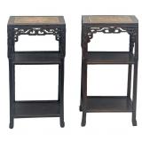 PR OF EARLY 20THC. CHINESE TEAKWOOD STANDS