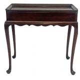 QUEEN ANNE TRAY TOP TEA TABLE W/ CANDLE SLIDES