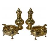 GOLD PLATED GORHAM STERLING SILVER PEPPER POTS &