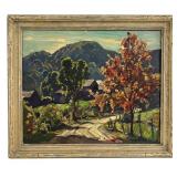 OIL / CANVAS SGND W. LESTER STEVENS, N.A. "AUTUMN