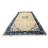 PALACE SIZE CHINESE PEKING CARPET IN IVORY & BLUE