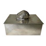 TIFFANY STERLING SILVER HINGED LID CIGARETTE BOX