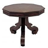 AMERICAN EMPIRE MAHOGANY CENTER TABLE W/ PIE SLICE
