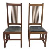 2 STICKLEY PRAIRIE SCHOOL SIDE CHAIRS