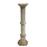 ALABASTER PEDESTAL 43" TALL, TOP 9 3/8" X 9 1/4"