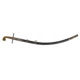 SILVER MOUNTED TURKISH SABER W/ HORN GRIP