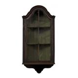 GEO III 18THC. HANGING CORNER CABINET WITH GLAZED