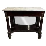 NY FEDERAL PIER TABLE W/ VERDIGRIS FEET & ORMOLU