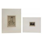 TWO ETCHINGS, JOHN SLOAN & JOHN MARIN