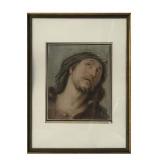 OLD MASTER WATERCOLOR "CHRIST"