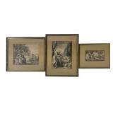 4 EARLY ENGRAVINGS: ST MARY REC. COMMUNION ...,