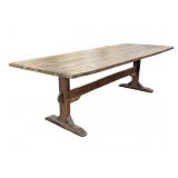 MAGNIFICANT  4 BOARD TOP TRESTLE TABLE W/ SHOE