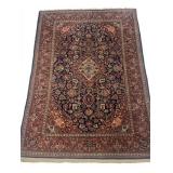 KASHAN AREA RUG, FULL PILE 84" X 55"