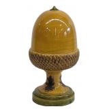 GLAZED TERRA COTTA ACORN GARDEN ORNAMENT