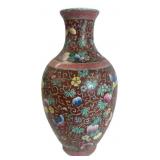 SINGLE REPUBLIC PERIOD CHINESE BROWN GLAZE VASE