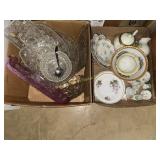 2 boxes of dishes and glass