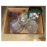 Box of glassware and more