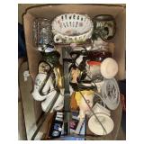 Box of decor and collectibles
