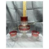 Cranberry and clear kings crown