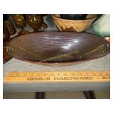 Brown oblong bowl